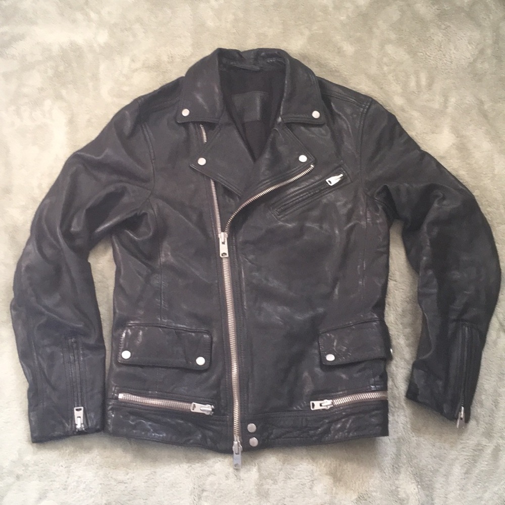 All Saints Clay Leather Biker